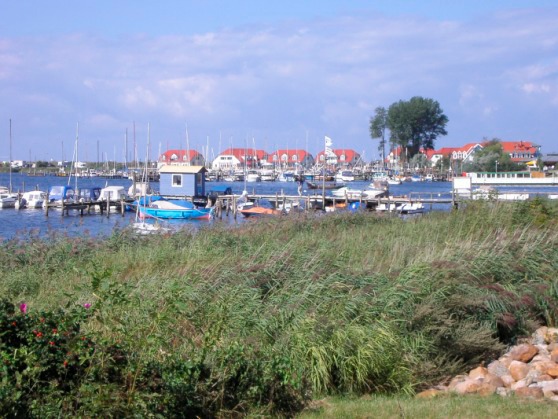 Ferienwohnung in Rerik - Haus am Meer - Blick von der Haffpromenade auf den "Haffplatz"