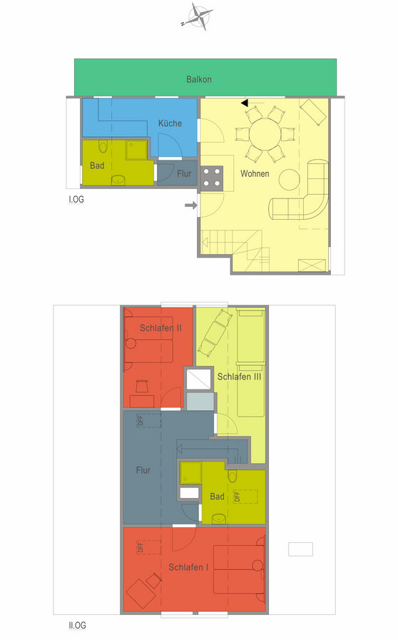 Ferienwohnung in Kellenhusen - Haus Hegen - Whg C - Grundriss