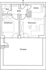Ferienwohnung in Grömitz - Deichkrone - Grundriss der Wohnung