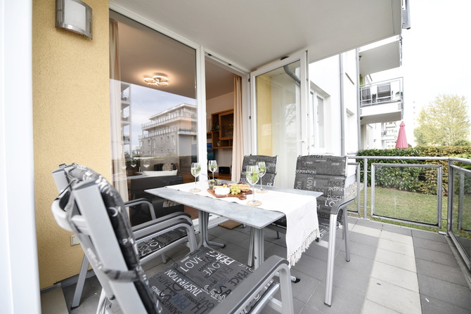 Ferienwohnung in Großenbrode - Windrose 2 - möblierte Terrasse