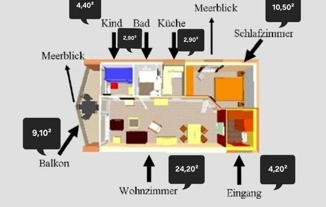 Ferienwohnung in Sch&ouml;nberger Strand - Walkenhorst, Astrid & Bernd: App. 201 - Bild 14