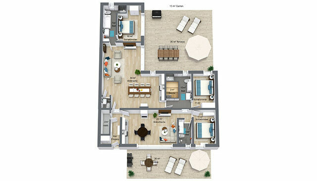 Ferienhaus in Heringsdorf - Anna BRINKMANNHAUS - viel Platz für Familien fast am Strand Sauna Terrasse Grill - Bild 2