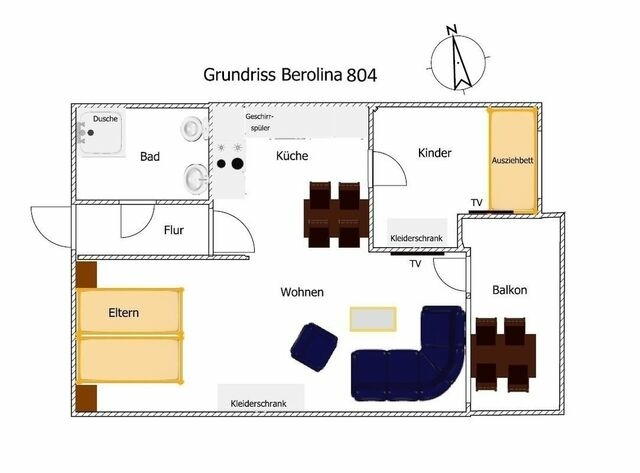 Ferienwohnung in Dahme - Berolina 804 Penthouse mit Meerblick - Bild 24